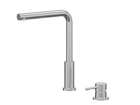Tapware ParTaps Lugano Hob Mixer - Straight Pull-Out Colour: Brushed Chrome Place & Palette