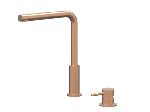 Tapware ParTaps Lugano Hob Mixer - Straight Pull-Out Colour: Brushed Copper Place & Palette