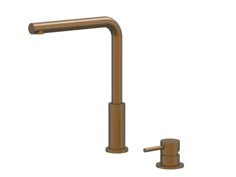Tapware ParTaps Lugano Hob Mixer - Straight Pull-Out Colour: Burnished Place & Palette