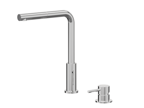Tapware ParTaps Lugano Hob Mixer - Straight Pull-Out Colour: Chrome Place & Palette