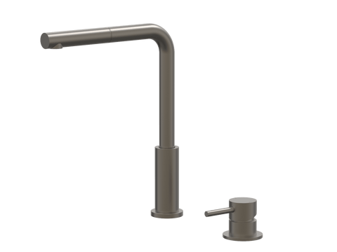 Tapware ParTaps Lugano Hob Mixer - Straight Pull-Out Colour: Gunmetal Place & Palette