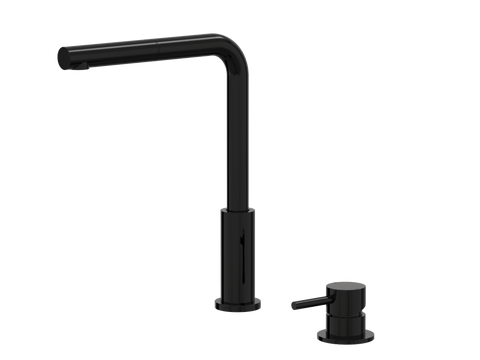 Tapware ParTaps Lugano Hob Mixer - Straight Pull-Out Colour: Midnight Black Place & Palette