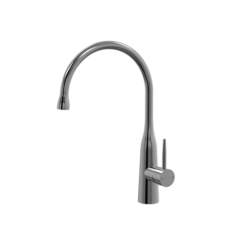 Tapware ParTaps Lugano Sink Gooseneck Mixer Colour: Black Sapphire Style: Dome Place & Palette