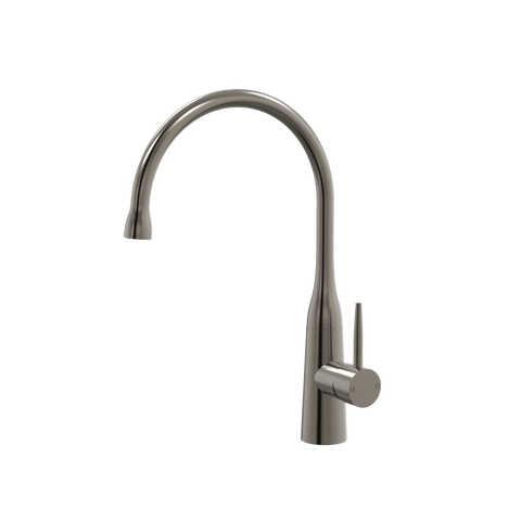 Tapware ParTaps Lugano Sink Gooseneck Mixer Colour: Brushed Gunmetal Style: Dome Place & Palette