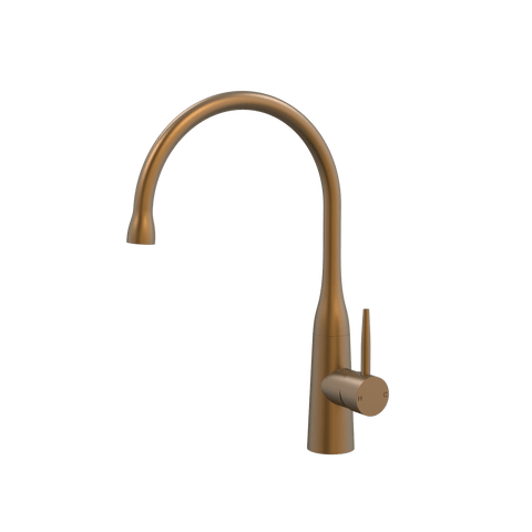 Tapware ParTaps Lugano Sink Gooseneck Mixer Colour: Burnished Style: Dome Place & Palette