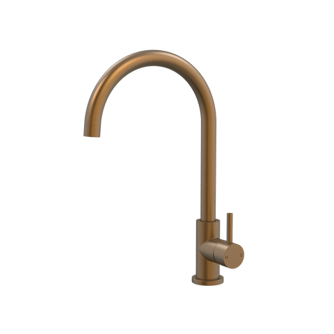 Tapware ParTaps Lugano Sink Gooseneck Mixer Colour: Burnished Style: Original Place & Palette