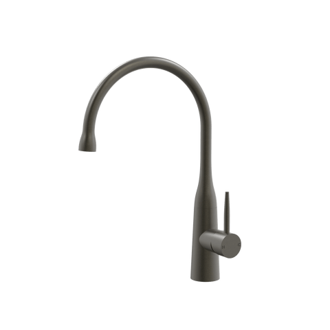 Tapware ParTaps Lugano Sink Gooseneck Mixer Colour: Volcanic Grey Style: Dome Place & Palette