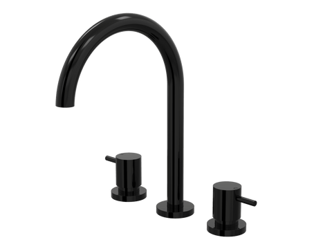 Tapware ParTaps Lugano Sink Set Hob Swivel Colour: Midnight Black Place & Palette
