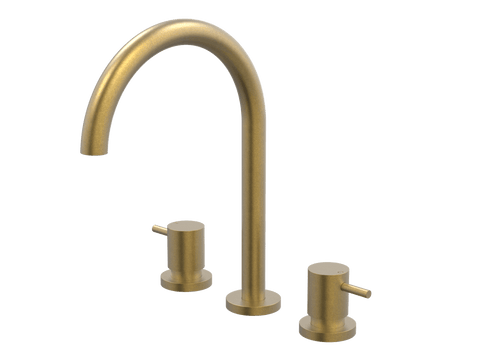 Tapware ParTaps Lugano Sink Set Hob Swivel Colour: Rumbled Brass Place & Palette
