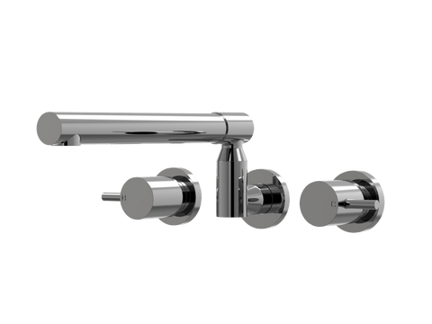 Tapware ParTaps Lugano Sink Set XL Wall Swivel Colour: Black Sapphire Place & Palette