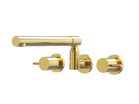 Tapware ParTaps Lugano Sink Set XL Wall Swivel Colour: Brushed Gold Place & Palette