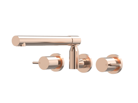 Tapware ParTaps Lugano Sink Set XL Wall Swivel Colour: Brushed Rose Gold Place & Palette