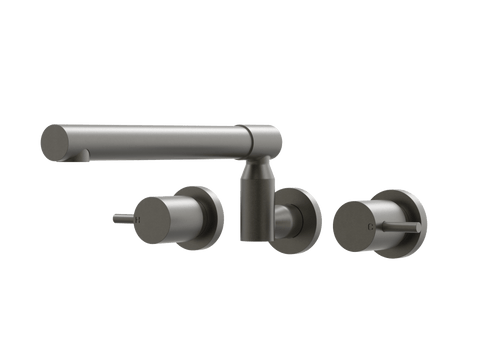 Tapware ParTaps Lugano Sink Set XL Wall Swivel Colour: Volcanic Grey Place & Palette