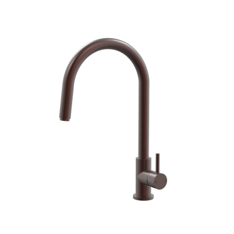 Tapware ParTaps Lugano Sink Straight Mixer Pull-Out Colour: Antique Copper Style: Gooseneck Place & Palette