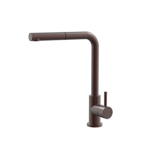 Tapware ParTaps Lugano Sink Straight Mixer Pull-Out Colour: Antique Copper Style: Swivel Place & Palette