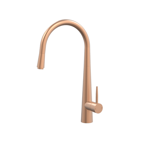 Tapware ParTaps Lugano Sink Straight Mixer Pull-Out Colour: Brushed Copper Style: Original Place & Palette