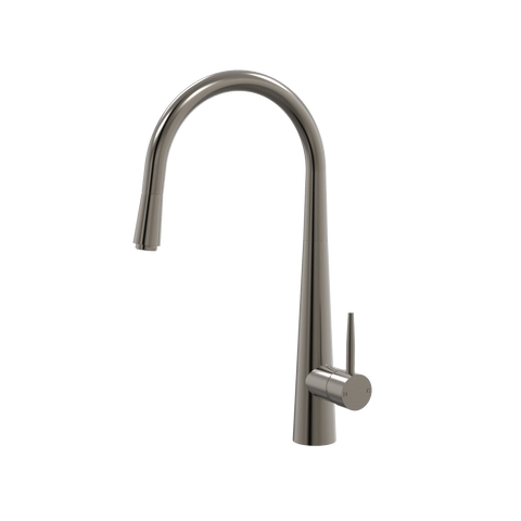Tapware ParTaps Lugano Sink Straight Mixer Pull-Out Colour: Brushed Gunmetal Style: Original Place & Palette