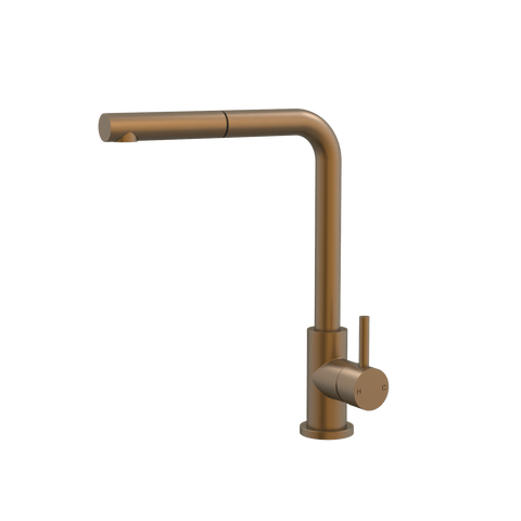 Tapware ParTaps Lugano Sink Straight Mixer Pull-Out Colour: Burnished Style: Swivel Place & Palette