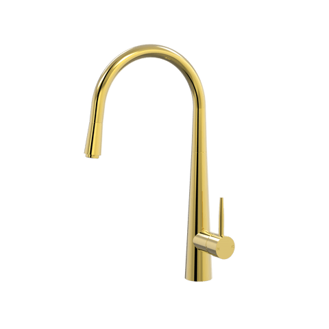 Tapware ParTaps Lugano Sink Straight Mixer Pull-Out Colour: Gold Style: Original Place & Palette