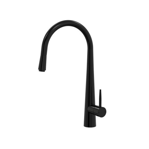 Tapware ParTaps Lugano Sink Straight Mixer Pull-Out Colour: Midnight Black Style: Original Place & Palette