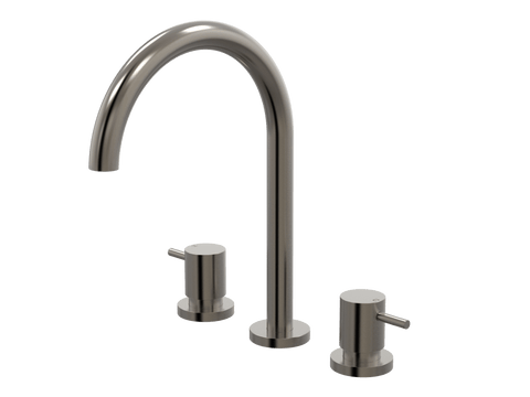 Tapware ParTaps Lugano Spa Set Hob Swivel Colour: Brushed Gunmetal Place & Palette
