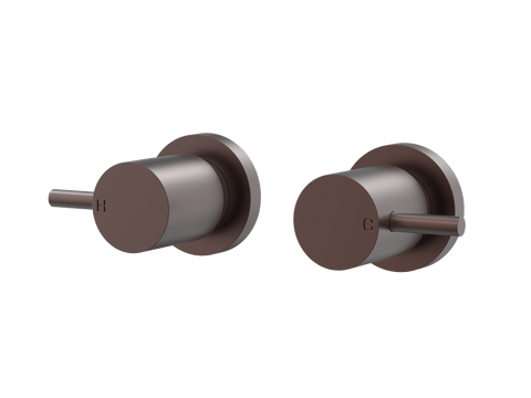 Tapware ParTaps Lugano Top Assemblies Wall Pair Colour: Antique Copper Place & Palette