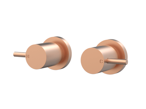 Tapware ParTaps Lugano Top Assemblies Wall Pair Colour: Brushed Copper Place & Palette
