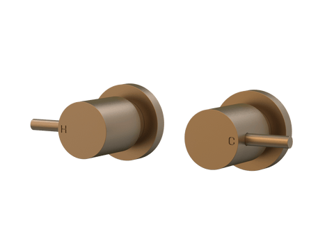Tapware ParTaps Lugano Top Assemblies Wall Pair Colour: Burnished Place & Palette