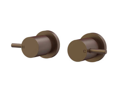 Tapware ParTaps Lugano Top Assemblies Wall Pair Colour: Native Brass Place & Palette