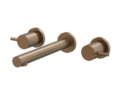 Tapware ParTaps Lugano Wall Basin Set Colour: Burnished Place & Palette