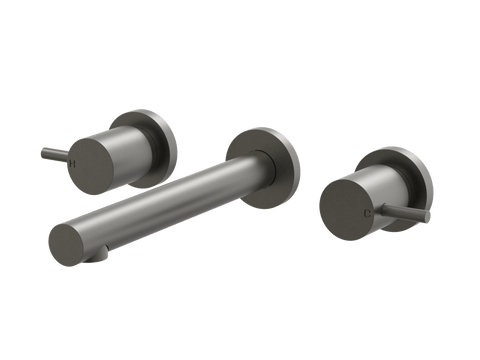 Tapware ParTaps Lugano Wall Basin Set Colour: Volcanic Grey Place & Palette