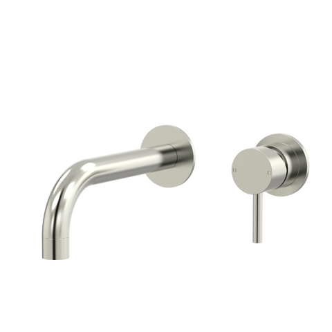 Tapware ParTaps Lugano Wall Bath Mixer Set - 90 Degree Colour: Brushed Nickel Size: 160mm Place & Palette