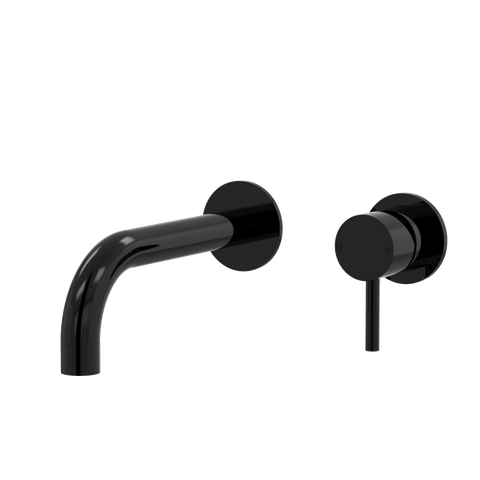 Tapware ParTaps Lugano Wall Bath Mixer Set - 90 Degree Colour: Midnight Black Size: 160mm Place & Palette