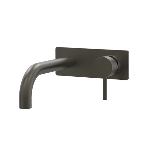 Tapware ParTaps Lugano Wall Bath Mixer Set On Plate - 90 Degree Colour: Volcanic Grey Size: 160mm Place & Palette