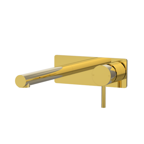 Tapware ParTaps Lugano Wall Bath Mixer Set On Plate Colour: Gold Size: 160mm Place & Palette