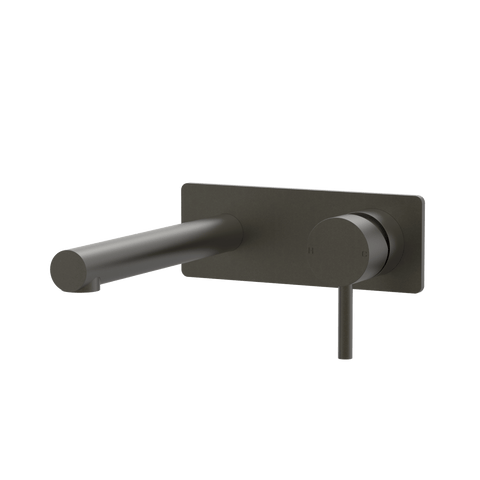 Tapware ParTaps Lugano Wall Bath Mixer Set On Plate Colour: Volcanic Grey Size: 160mm Place & Palette