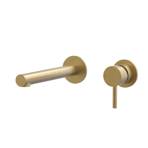 Tapware ParTaps Lugano Wall Bath Mixer Set Colour: Rumbled Brass Size: 160mm Place & Palette