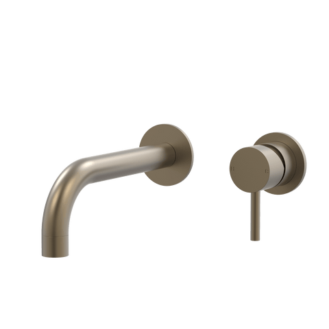 Tapware ParTaps Lugano Wall Mixer Basin Set - 90 Degree Outlet Colour: Antique Bronze Size: 200mm Place & Palette