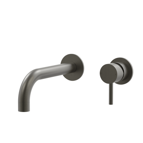 Tapware ParTaps Lugano Wall Mixer Basin Set - 90 Degree Outlet Colour: Volcanic Grey Size: 200mm Place & Palette