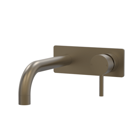 Tapware ParTaps Lugano Wall Mixer Basin Set On Plate - 90 Degree Colour: Antique Bronze Size: 200mm Place & Palette
