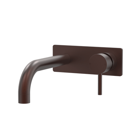 Tapware ParTaps Lugano Wall Mixer Basin Set On Plate - 90 Degree Colour: Antique Copper Size: 200mm Place & Palette