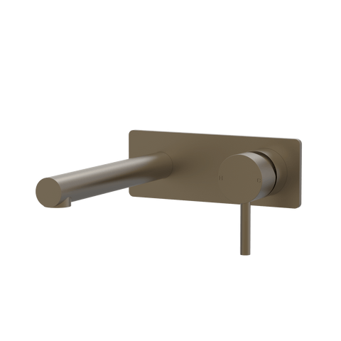 Tapware ParTaps Lugano Wall Mixer Basin Set On Plate Colour: Antique Bronze Size: 200mm Place & Palette