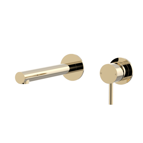 Tapware ParTaps Lugano Wall Mixer Basin Set Outlet Colour: Brass Gold Size: 200mm Place & Palette