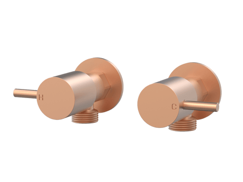 Tapware ParTaps Lugano Washing Machine Stops Wall Pair Colour: Brushed Copper Place & Palette