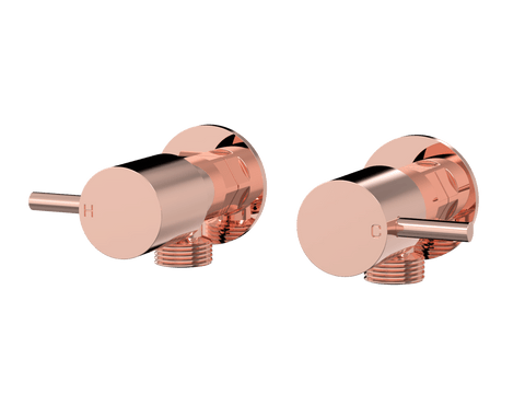 Tapware ParTaps Lugano Washing Machine Stops Wall Pair Colour: Copper Place & Palette