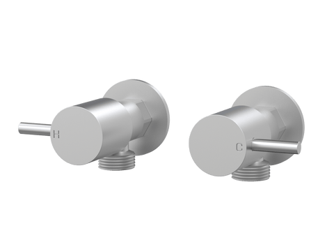 Tapware ParTaps Lugano Washing Machine Stops Wall Pair Colour: Satin Pearl Place & Palette