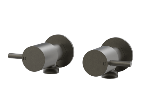 Tapware ParTaps Lugano Washing Machine Stops Wall Pair Colour: Volcanic Grey Place & Palette