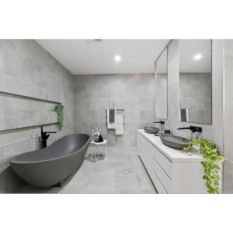 Baths Pietra Bianca Mango Bath Colour: Malibu Solid Place & Palette