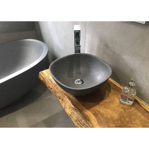 Basins Pietra Bianca Marcello Basin Size: 350x350x130mm Colour: Malibu Solid Place & Palette
