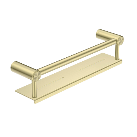 Accessories Nero Mecca Care 25mm Grab Rail With Shelf Colour: Brushed Gold Size: 450mm Place & Palette